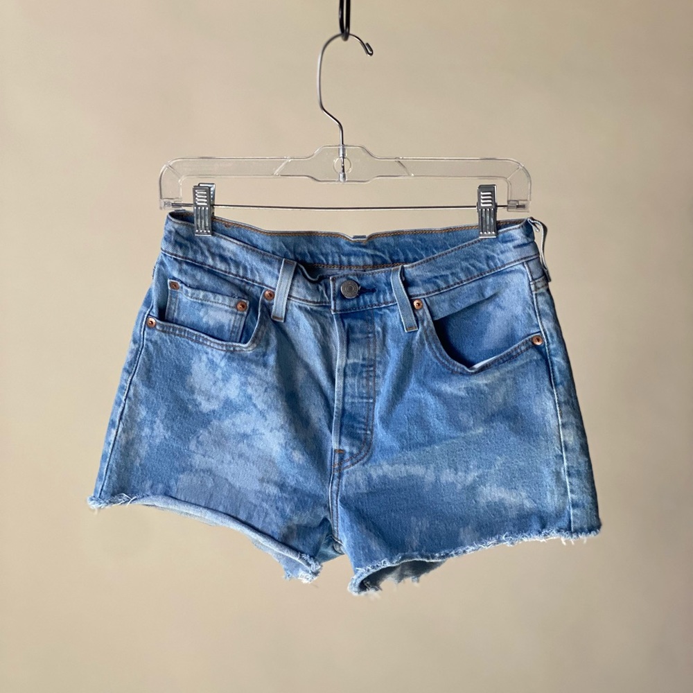 Levis 501 high rise denim shorts
